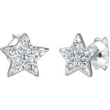 Elli Oorbellen dames sterren Astro met kristallen in 925 sterling zilver, Sterling zilver, kristal