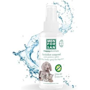 MENFORSAN anti-lichaamsgeur voor honden en katten 60ml, elimineert slechte geuren, ongeparfumeerd, veganistisch product