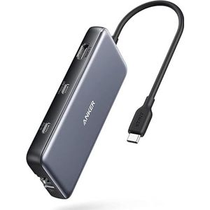 Anker - 555 - USB-C Docking Hub - 8-in-1 - 100W Power Delivery - 4K 60Hz HDMI - 10Gbps USB-C