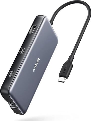 Anker - 555 - USB-C Docking Hub - 8-in-1 - 100W Power Delivery - 4K 60Hz HDMI - 10Gbps USB-C