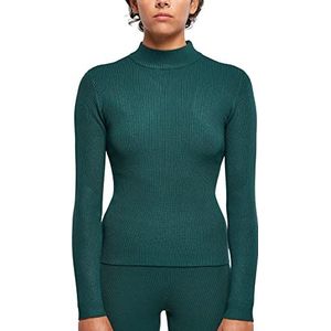 Urban Classics Dames Rib Knit Turtelneck Sweater Sweatshirt, Jasper, XS