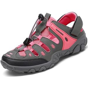 SAGUARO Mannen Vrouwen Ademend Antislip Outdoor Sport Trekking & Wandelen Sandalen, Roze, 38 EU