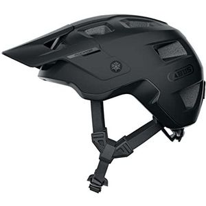 ABUS MTB-helm MoDrop - robuuste fietshelm met goede ventilatie voor mountainbikers - individuele pasvorm - voor dames en heren - mat zwart, M