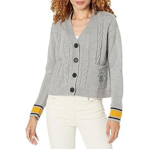 Tommy Hilfiger Dames J2xx0721-9mh-XL Gebreid, Med Heather Grey Multi, X-large, Med Heather Grey Multi, XL