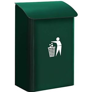 Arregui - M283313 E6103 - Wandvuilnisemmer - Groen - 18 Liter - Staal - 42,5 x 27,5 x 15,5 cm