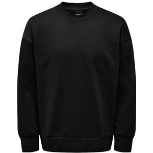 ONLY & SONS ONSDAN Life RLX Heavy Sweat Crew NOOS, zwart, XS
