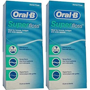Oral-B Superfloss tandzijde, 50 draden, verpakking van 2 (2 x 50 draden)