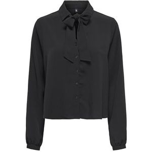 Onlnova Life Elite L/S Tyla Bow Top, zwart, M