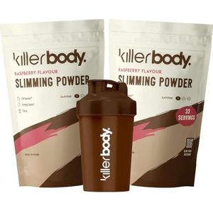 Killerbody Fatburner Voordeelpakket + Shake Beker - Raspberry + Raspberry - 400 gr*