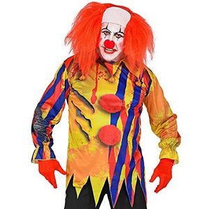 WIDMANN MILANO Party Fashion - Killer Clown kostuum, T-shirt met lange mouwen, psychopaat, Halloween