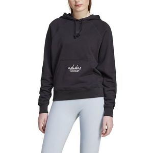 adidas Dames SIGNATURE GRAPHIC EMBROIDERY FRENCH TERRY LOOSE HOODIE, black, L