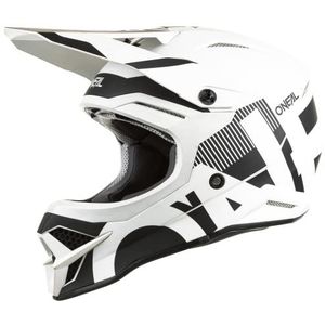 O'NEAL | Motocross Helm MX Enduro | ABS shell, Veiligheidsnorm ECE 22.05, Ventilatie voor optimale koeling en ventilatie | 3SRS Vertical V.22 Adult | Zwart Wit | XXL