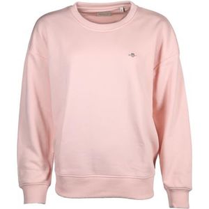 GANT REL Shield C-Neck Sweat Sweatshirt, Faded Pink, Standard, Faded Pink, XL
