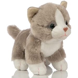 Uni-Toys - Kattenbaby (grijs), staand - 13 cm (hoogte) - pluche kitten - pluche dier, knuffeldier, HT-30305