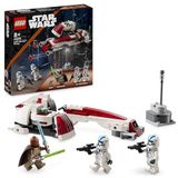 LEGO Star Wars BARC Speeder ontsnapping The Mandalorian Bouwpakket voor Kinderen vanaf 8 jaar met Baby Yoda 'Grogu' Personage figuur, Lichtzwaarden en meer, Cadeau voor Jongens en Meisjes 75378