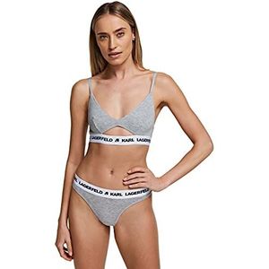 KARL LAGERFELD Dames Peephole Beha Met Karl-Logo, Grijs gemêleerd, S