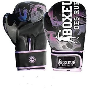 Boxeur des Rues BXT-5127 Bokshandschoenen voor volwassenen, van kunstleer, roze, 12 OZ