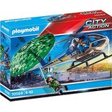 Playmobil- 70569 City Action politiehelikopter: Parachutetracking ,Multi kleuren