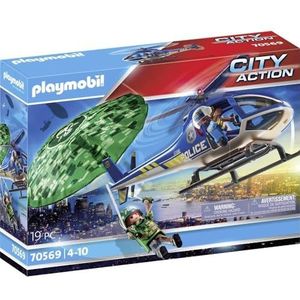 PLAYMOBIL City Action Politiehelikopter: parachute-achtervolging - 70569