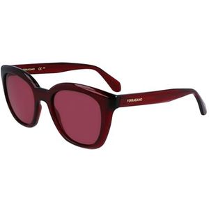 Salvatore Ferragamo Unisex SF2000S zonnebril, 616 transparant rood, 52, 616 transparant rood, 52