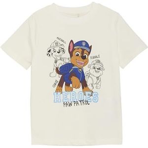 MINYMO Jongens T-shirt met korte mouwen met Paw Patrol-opdruk, off-white, 116 cm