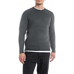 Replay Herentrui regular fit, M10 donkergrijs gemêleerd., XL