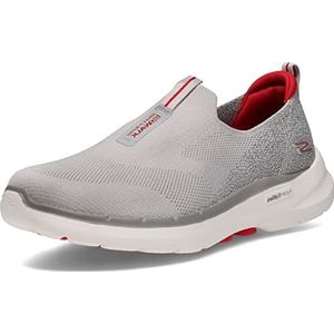 Skechers Heren Gowalk 6 - Stretch Fit Slip-on Atletische Prestaties Wandelschoen, Grijs/Rood, 41 EU