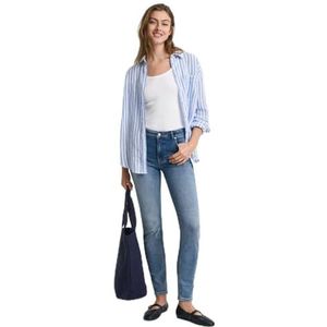 GANT Slim Super Stretch Jeans voor dames, Semi Light Blue Worn in, 27W / 32L