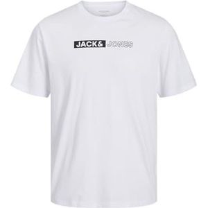 Jack & Jones Jjeplayer Tee SS O-Neck Noos Jnr T-shirt voor kinderen, Wit, 128