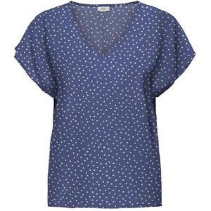 Jdy Star Sezen Life S/S Top WVN Dia, blue indigo, 42