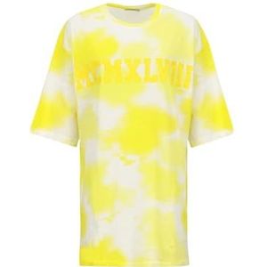 LTB Jeans Dames Kedozo T-shirt, Off White Wax Yellow Tie Dye 13684, XS, Off White Wax Yellow Tie Dye 13684, XS