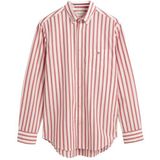 REG Wide POPLIN Stripe Shirt, robijnrood, XXL