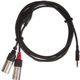 CORDIAL Y-kabel stereo/2 XLR-stekker mini-jack-jumper lang 1,5 m