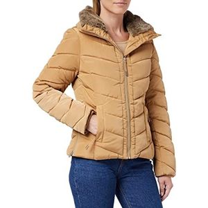 TOM TAILOR Dames Gewatteerde jas met opstaande kraag 1032477, 27841 - Soft Light Camel, L