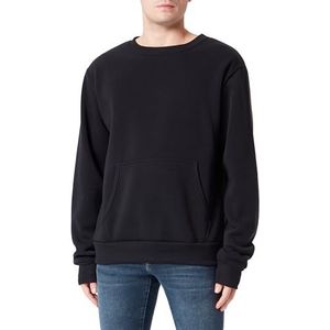 Yuka Gebreid sweatshirt voor heren met ronde hals polyester zwart maat S, zwart, S