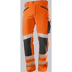 BP 2044-883-6556 Superstretch-broek voor heren, 91% polyester/9% elastaan, warmoranje/antraciet, moderne pasvorm, maat 54