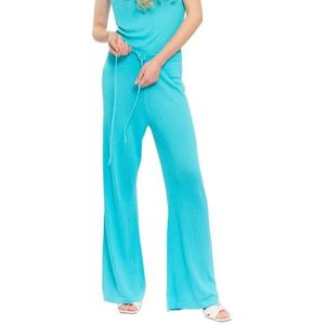 CHAOUICHE Gebreide broek set, blauw, XX-Small voor dames, Blauw, XXS