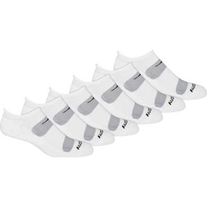 Saucony RunDry Mesh ventilerende Comfort Fit Performance Tab sokken voor heren, verkrijgbaar in M-XL (6, 12 paar), Wit (6 paar), Large