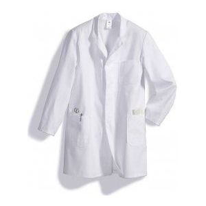 BP Workwear Basic 1310-150-21 werkjas - verborgen knoopsluiting - puur katoen - normale pasvorm - maat: 44/46 - kleur: wit