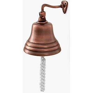 ACL Wandgemonteerde Bel | Laatste Bestellingen Met Touwtrek | Ideaal voor Thuisbar, Pub, Receptie | Klassiek Nautisch Decor | Scherp, Luid Geluid | Koperen Premium Baraccessoire 6 Inch