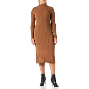 HUGO Dames Sharima Dress, Medium Brown210, S
