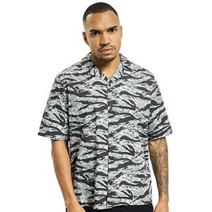 Urban Classics Heren hemd vrijetijdshemd patroon Resort Shirt Hawaiihemd, Mehrfarbig (Stone Camo 01241), M