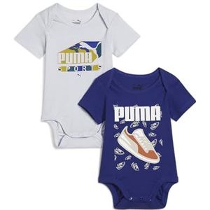 PUMA Minicats Newborn Bodysuit 2-delige set INF, algemeen baby, uniseks, Lapis Lazuli Silver Mist, 683333, 80