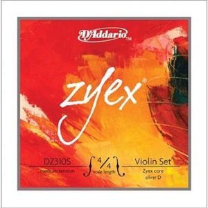 D'Addario DZ310S 4/4M Zyex Zilver D 4/4 Schaal Medium Spanning Viool String Set