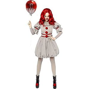 amscan 9912532 Volwassenen Womens officieel gelicentieerd Warner Bros Pennywise IT Clown Fancy Dress Kostuum UK Jurk Maat 10-12