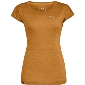 Salewa Puez Melange Dry T-Shirt Women, goudbruin melange, L, Gouden Bruin Melange, L