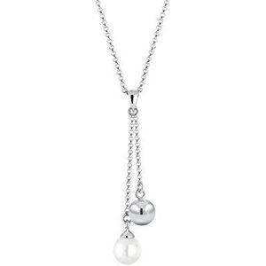 Elli Halsketting dames bal hanger Y-halsketting elegant met schelp parels in 925 sterling zilver