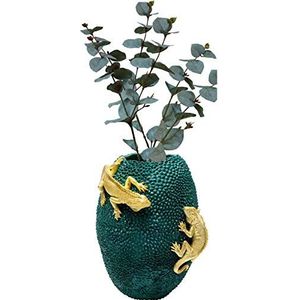 Kare Vaas Chameleon Jack Fruit 39 cm, object: polyresin, sokkel: marmer, goud