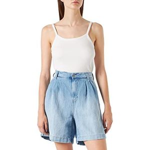 MUSTANG Dames Pleated Shorts, Medium Blauw 301, 26