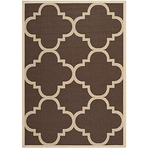 Safavieh Indoor en outdoor tapijt, CY6243, geweven polypropyleen, donkerbruin, 160 x 230 cm